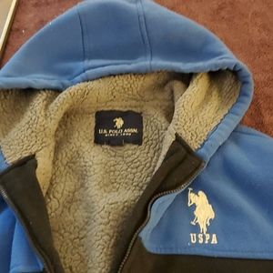 Zip up polo sweatshirt